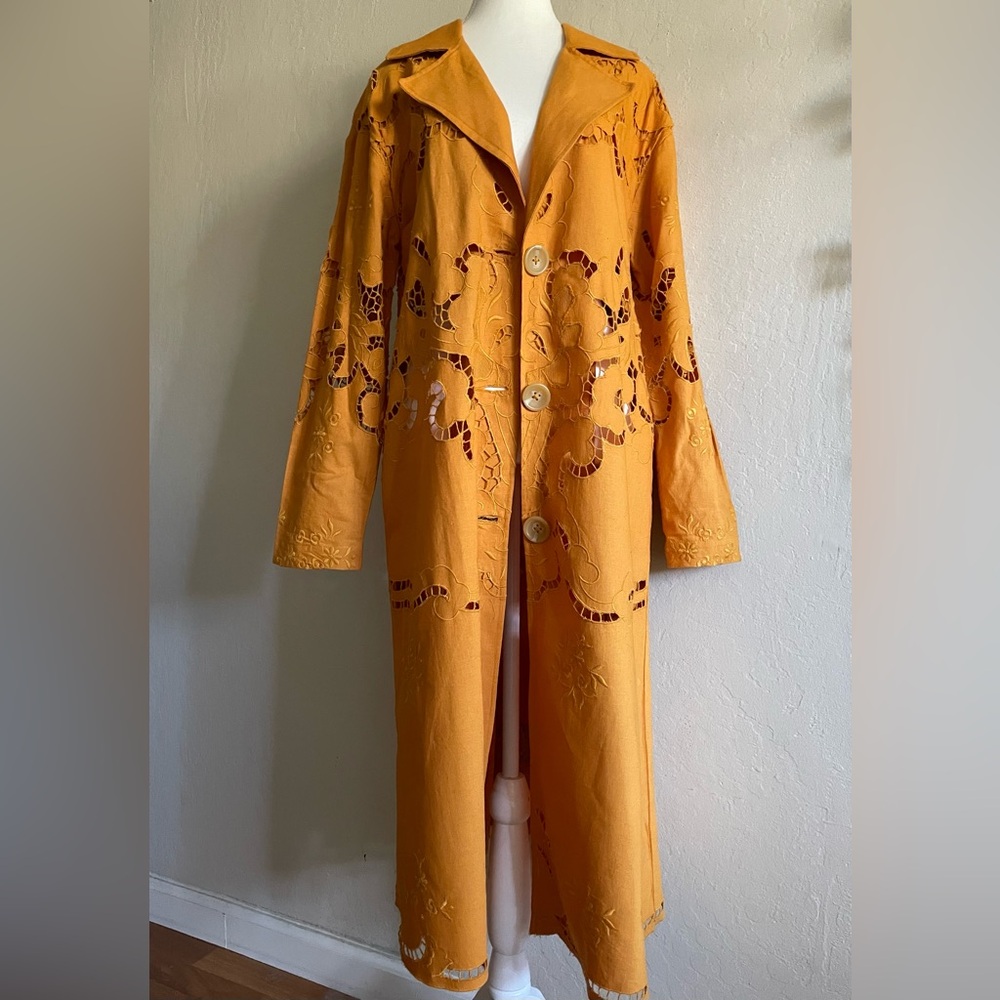 Free People embroidered trench - Picture 3 of 17
